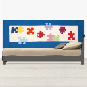 Puzzle falvédő (kék)